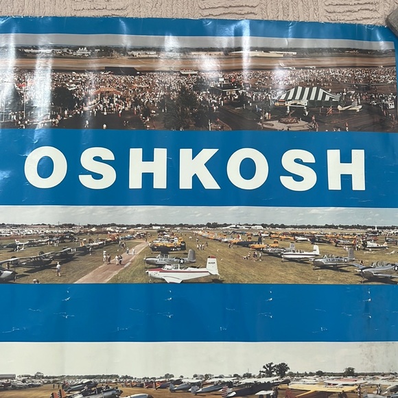 Oshkosh WI aircraft airplane vintage poster - Picture 3 of 16